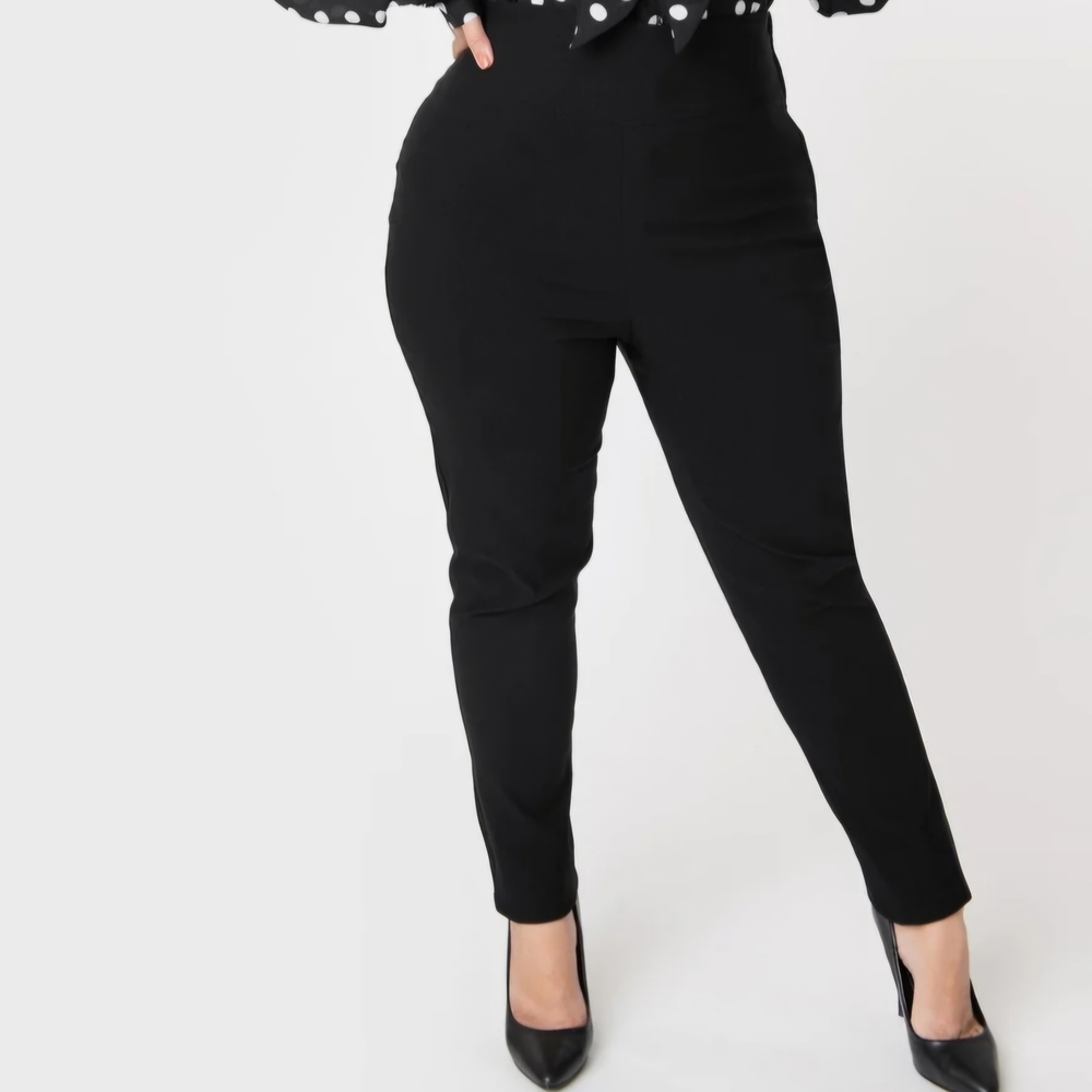 Unique Vintage Black Cropped Pants